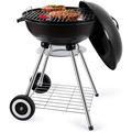 Portable 18 Inch Charcoal BBQ Kettle Grill Outdoor Backyard Cookout Tailgating Barbecue Stainless Steel Grill Top
