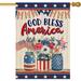 Baccessor 4th of July Patriotic Garden Flag Double Sided Memorial Day God Bless America Flower Vase Independence Day Yard Flag Outdoor Outside Holiday Decoration 12.5x18h