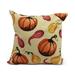 Simply Daisy 20 x 20 Gourds Galore Light yellow Fall Print Outdoor Decorative Throw Pillow