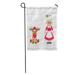 LADDKE Cartoon Christmas Deer Mrs Santa Celebration Character Claus Clause Garden Flag Decorative Flag House Banner 12x18 inch