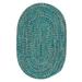 Colonial Mills 7 x 9 Turquoise Blue All Purpose Handmade Reversible Oval Mudroom Area Throw Rug