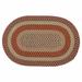 Colonial Mills Mendi Indoor Outdoor Braided Rug Red 3X5 3 x 5 Oval