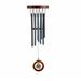 FC Design 28 Long Traditional Wooden Round Top Black Tube Wind Chime Garden Patio Decoration