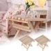 shenmeida 1:12 Folding Table DIY Mini Furniture Model Wooden Beach Beach Folding Table for Kids