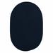 Colonial Mills 3.5 x 5.5 Navy Blue All Purpose Handcrafted Reversible Oval Outdoor Area Throw Rug