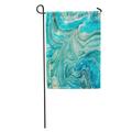 LADDKE Watercolor Marble Blue Marbling Creative Abstract Oil Waves Liquid Paint Color Garden Flag Decorative Flag House Banner 12x18 inch