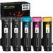 Set of 5 Compatible High Yield Laser Toner Cartridges for Xerox Phaser 6510 6510/dni 6510/dn 6510/n Workcentre