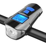 Bike Speedometer Front Light USB Rechargeable Night Light Riding Odometer with Bike Horn