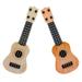 Mini Ukulele Toddler Guitar Simulation Toy Kids Musical Learning Toys Plastic Child 2 Pcs