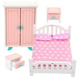 Small Furniture Toys Kidcraft Playset Miniature Decor Child Bedside Table Decorations Cloth Childrens for Girls