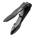 Nail Clippers for Men with Catcher - Sharp Heavy Duty Self-Collecting Nail Cutters Fingernails and Toenails ManicuredBlack