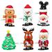 Halloween Wind-up Toy Christmas Stocking Stuffers Clockwork Baby 6 Pcs Snowman Gingerbread Abs Gift Bag