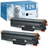 126 Black Toner Cartridge for Canon 126 Toner Cartridge CRG-126 Compatible for Canon LBP6230dw Toner imageCLASS LBP6230dw LBP6200d LBP6230dn LBP6230 LBP6200 Printer 2 Black 126 CRG126 Toner Cartridge