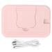 Travel Wipes Warmer Portable Thermostat Temperature USB Fast Heating Wipes Warmer for Car Use Pink