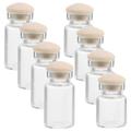 Dollhouse Candy Jar 8 Pcs Mini Glass Container Bottle Desktop Decoration Jars Wood