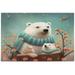 Coolnut Polar Bear Puzzles for Adults 1000 Pieces Adults and Kids Ntellectual Decompression Jigsaw Game for Christmas Holiday Toy Birthday Gift Decor Gifts