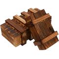 Educational Intelligence Toys Puzzle Boxes Case Children Wood Brain Teaser Games Adults Boy 2 Pcs