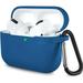 For Apple AirPods Pro 3rd Generation Silicone Earpod Charging Protective with Carabiner Case Cover Blue