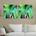 OWNTA Tropical Leaf Green Pattern 2PC Canvas Wall Art Paintings for Living Room Canvas Frameless Print Wall Artworks Bedroom Decoration office Wall decor