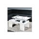 Le Quai Des Affaires - Table basse plateau relevable newton 100x50cm / Blanc/ 100x50x43 cm - Blanc