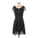 Banana Republic Casual Dress - A-Line Scoop Neck Short sleeves: Black Dresses - Women's Size 4