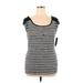 AB Studio Sleeveless Top Black Stripes Tops - Women's Size X-Large