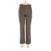 JM Collection Casual Pants - High Rise Straight Leg Boyfriend: Brown Bottoms - Women's Size Medium Plus