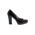 Kenneth Cole REACTION Heels: Pumps Chunky Heel Cocktail Party Black Solid Shoes - Women's Size 9 - Round Toe