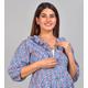 Hand Block Nursing Dress For Women Kurtis With Front Zip Pregnancy Wear Pure Cotton Stylish Dresses Pregnant Ladies Gift Mom