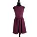 Kate Spade Dresses | Kate Spade Ma Cherie Ruffle Fit And Flare Dress Burgundy Women’s Size 2 | Color: Purple | Size: 2