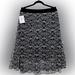 Lularoe Skirts | Lularoe Lola Skirt, Size Xl, Black & White Lace, Nwt | Color: Black/White | Size: Xl