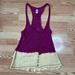 Free People Tops | Free People Button Up Tank Size Xs | Color: Cream/Purple | Size: Xs