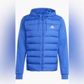 Adidas Jackets & Coats | Adidas Essentials Hybrid Hooded Water Repellent 600 Fill Power Down Jacket | Color: Blue | Size: M