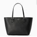 Kate Spade Bags | Kate Spade Laurel Way Medium Dally Black Saffiano Leather Zipped Tote Handbag | Color: Black | Size: Os