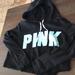 Pink Victoria's Secret Tops | Cropped Black Pink Hoodie | Color: Black | Size: L