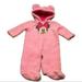 Disney One Pieces | Disney Minnie Mouse Pink Baby Hoodie Footies, Size 6 Months New | Color: Pink | Size: 6mb