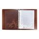 Ring Binder A4 4-Ring, Leather Ring Binder 10/20/ 30/40/ 50/60/ 70/80/ 90/100 Page, Black/Brown (Color : BN, Size : 11.69x8.27in 100page)