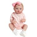 MYREBABY 17" Realistic and Cute Eyes Opened Reborn Newborn Doll Girl Named Beall with Blue Eyes, Lifelike Baby Dolls That Look Real for 3+ Year Old