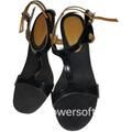 Nine West Shoes | Nine West Sling Back Open Toe Sandals | Color: Black/Brown | Size: 6.5