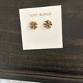 Tory Burch Jewelry | Authentic New Tory Burch Small Logo Stud Earrings | Color: Gold | Size: Os