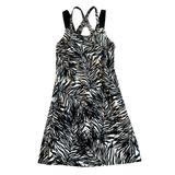 Athleta Swim | Athleta Mindelo Black White Swim Dress Leaf Print Top Size 32 B 32 C Women's | Color: Black/White | Size: M