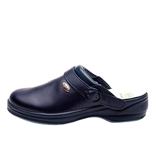 Scholl Unisex New Bonus Unpunched Medical Professional Clog, Navy Blue, 8 UK
