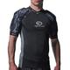 Optimum Razor Men's Protective Top - EVA Padding Protection, Rugby Approved Shoulder Pads Lightweight and Breathable Protective Top - Black/Silver, X-Large