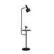 QIByING Standing Tall Lamps Nordic Marble Floor Lamp with Shelves Adjustable Wrought Iron Lampshade Floor Light For Living Room Bedroom Standing Lamp Reading Light (Color : B-Black)