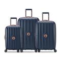 DELSEY Paris St. Tropez Hardside Expandable Luggage with Spinner Wheels, Navy, Checked-Medium 24 Inch, St. Tropez Hardside Expandable Luggage with Spinner Wheels