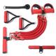Pedal Exerciser Fitness Elastic Bands Multifunctional 4 Tubes Latex Pull Rope Expander Workout Pedal Sports Equipment Resistance Bands Home Gym Foot Pedal Exerciser (Size : Red)