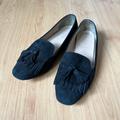J. Crew Shoes | J. Crew Black Suede Tassel Loafers | Color: Black | Size: 8