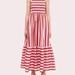 Kate Spade Dresses | Kate Spade New York Calais Striped Maxi Dress Orange Pink Cotton Size-Small | Color: Pink/Red | Size: S