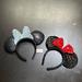 Disney Other | Disney Parks 60th Anniversary Minnie Mouse Ears Blue Jewels Headband Red Bow Lot | Color: Blue/Red | Size: Os