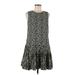 Ann Taylor LOFT Casual Dress - DropWaist High Neck Sleeveless: Black Dresses - Women's Size 6